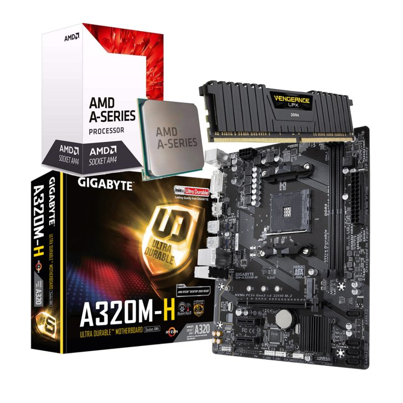 Kit Acualizacion Electrosof A6 + GA-A320M-H + 4GB HP + A400 240GB