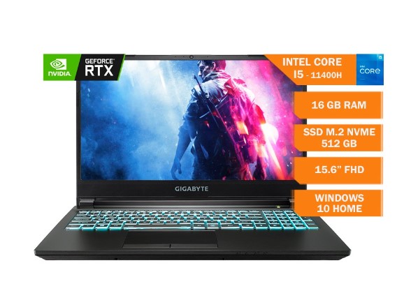 Notebook Gigabyte G5 15.6" FHD I5 GTX3050 512GB