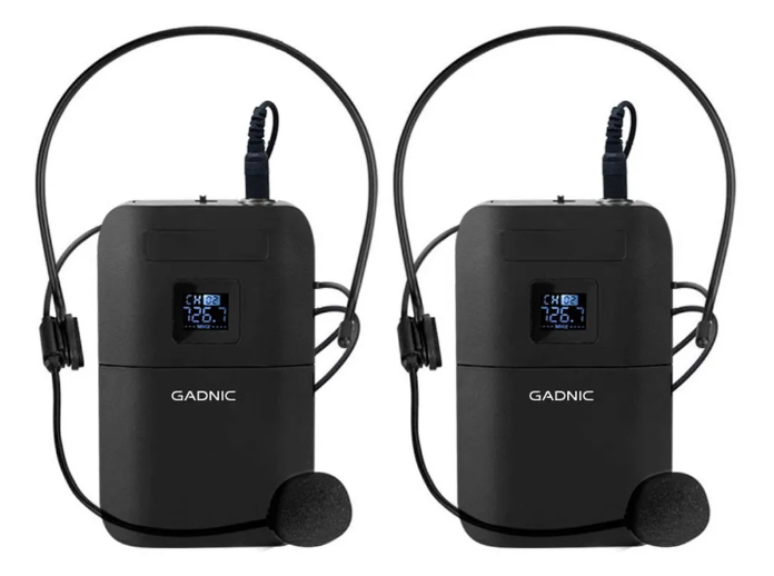 Microfono Inalambrico Vincha GADNIC 2CH + 2 Mic 100M
