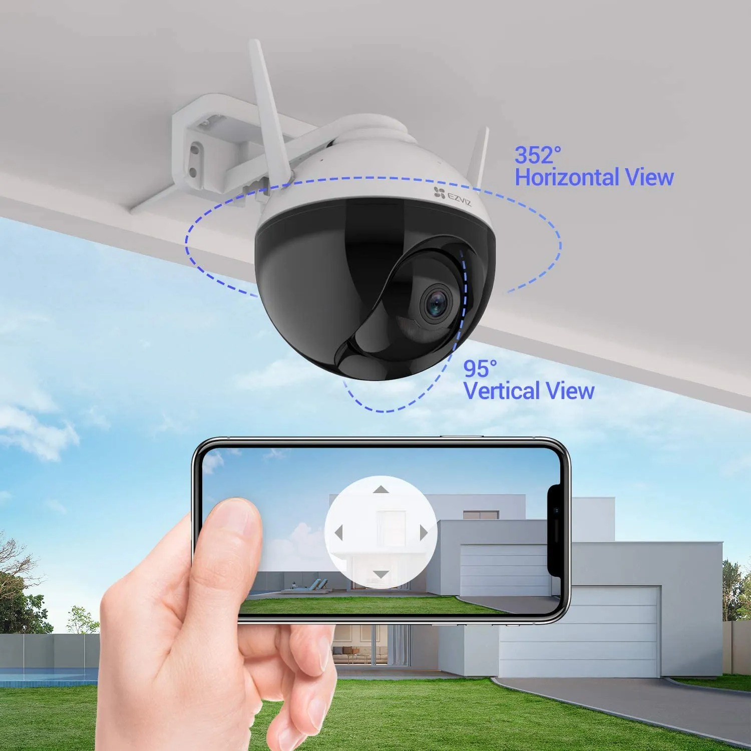 Cámara wifi Ezviz Exterior Inteligente - C8C 1080p Domo