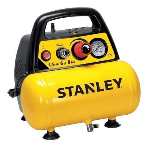 Compresor de aire STANLEY 6LT + 1.5HP + KIT 6PZ