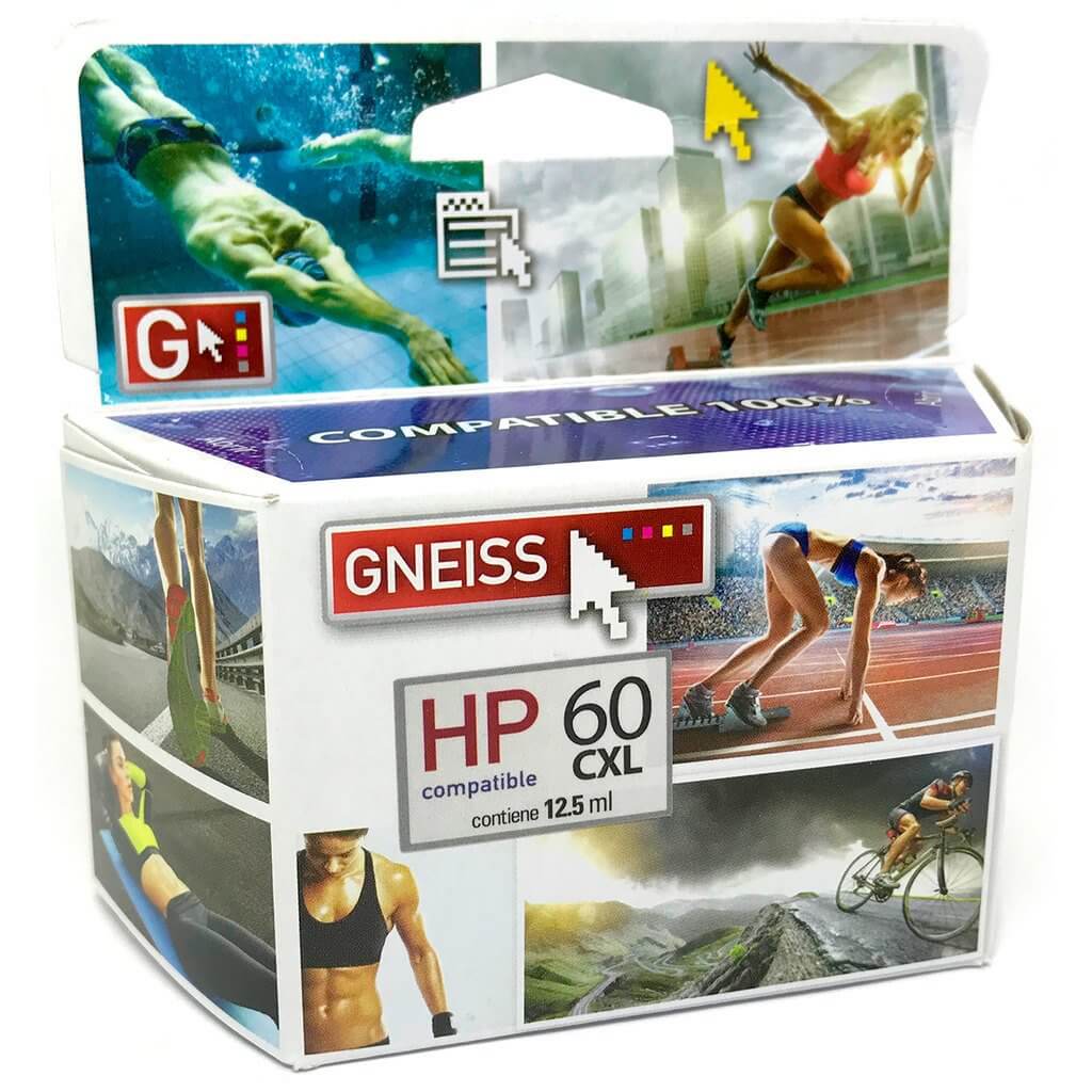 Cartucho HP 60 XL Color Gneiss