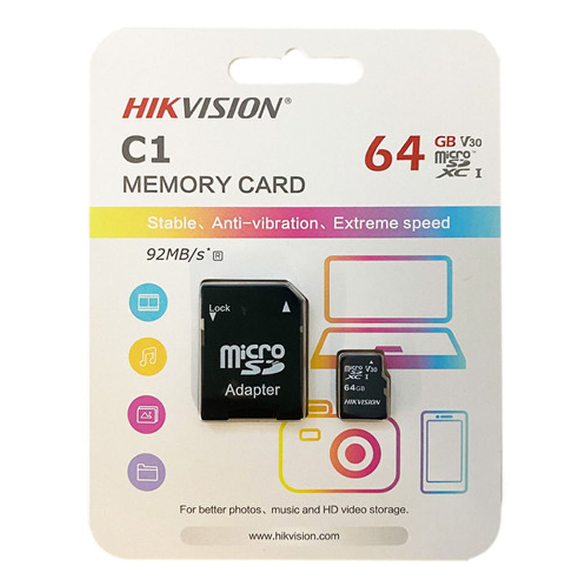Memoria Micro SD Hikvision C1 64GB CL10