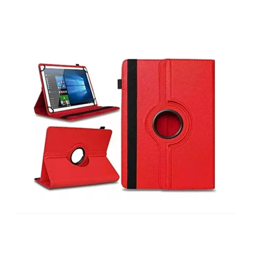 Funda Estuche Universal Giratoria Tablet 10.1" Rojo