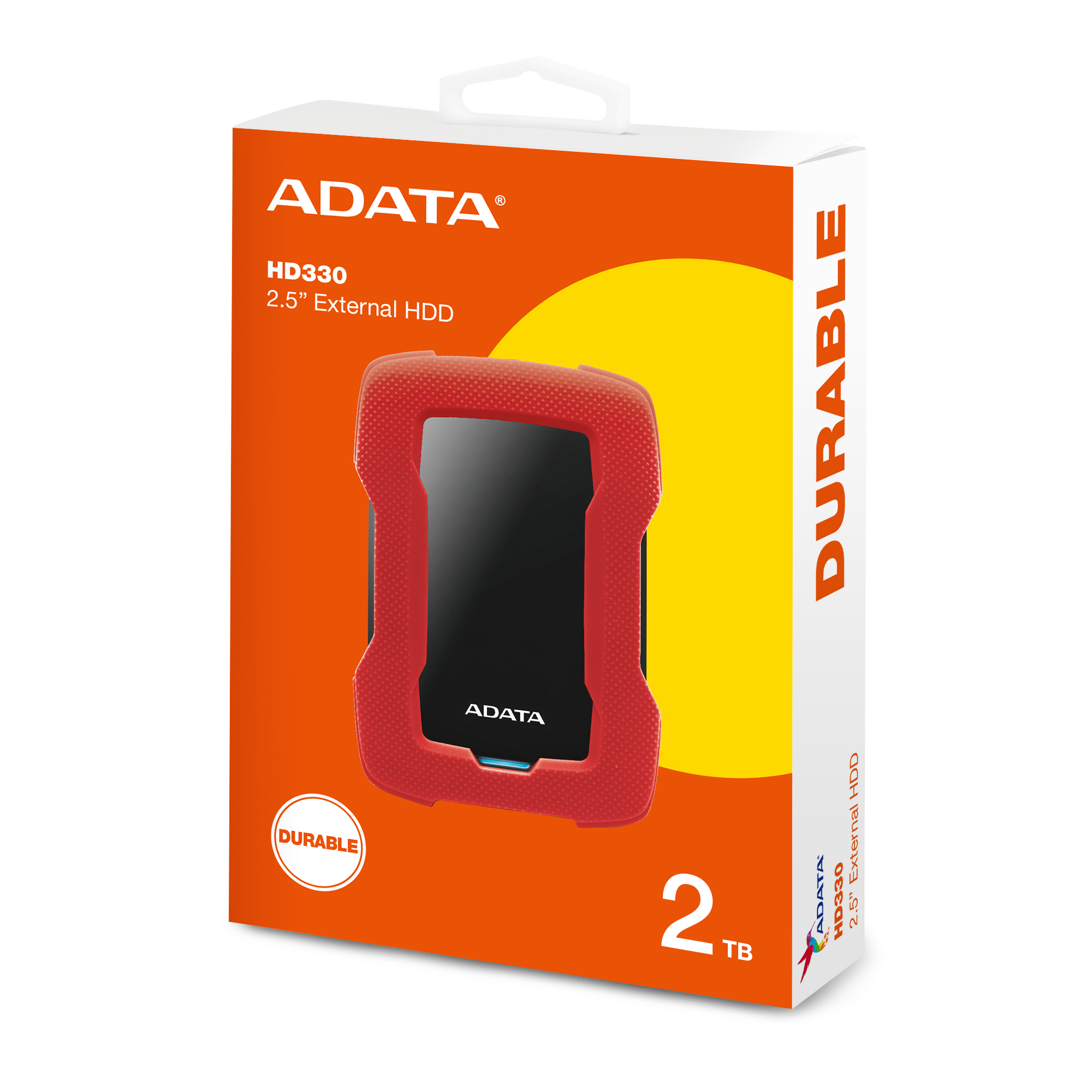 Disco HDD Externo 2TB USB 3.2 ADATA AHD330 Negro