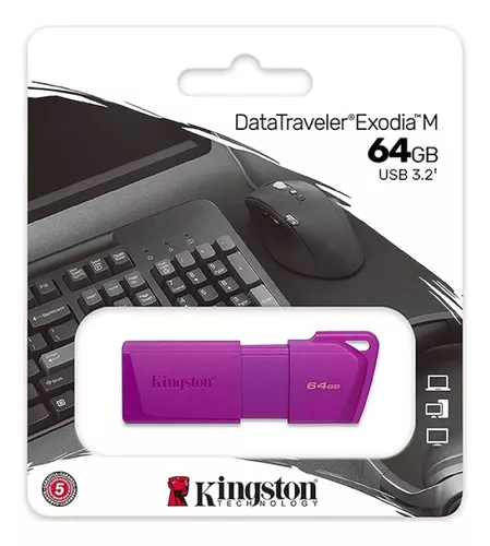 Pen Drive Kingston 3.2 DTX 64GB Exodia M Neon Purpure