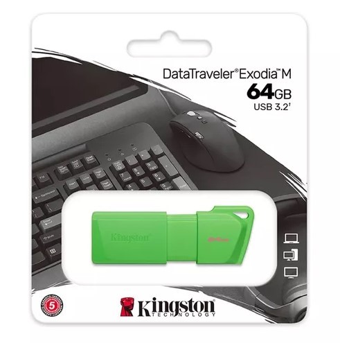 Pen Drive Kingston 3.2 DTX 64GB Exodia M Neon Green