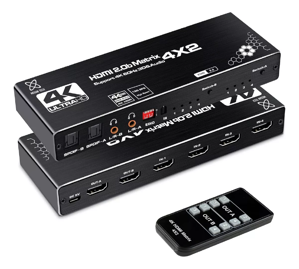 Switch HDMI 4x2 4K