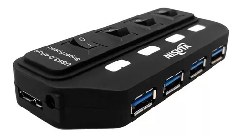 HUB USB 3.0 4 Puertos con Switch UH0431