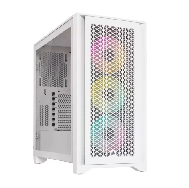 Gabinete Corsair 4000D Airflow Mid-Tower TG Fan X2 Blanco