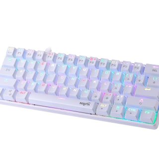 TECLADO MECANICO NISUTA GAMER 61 TECLAS RGB NSKBGZ61W