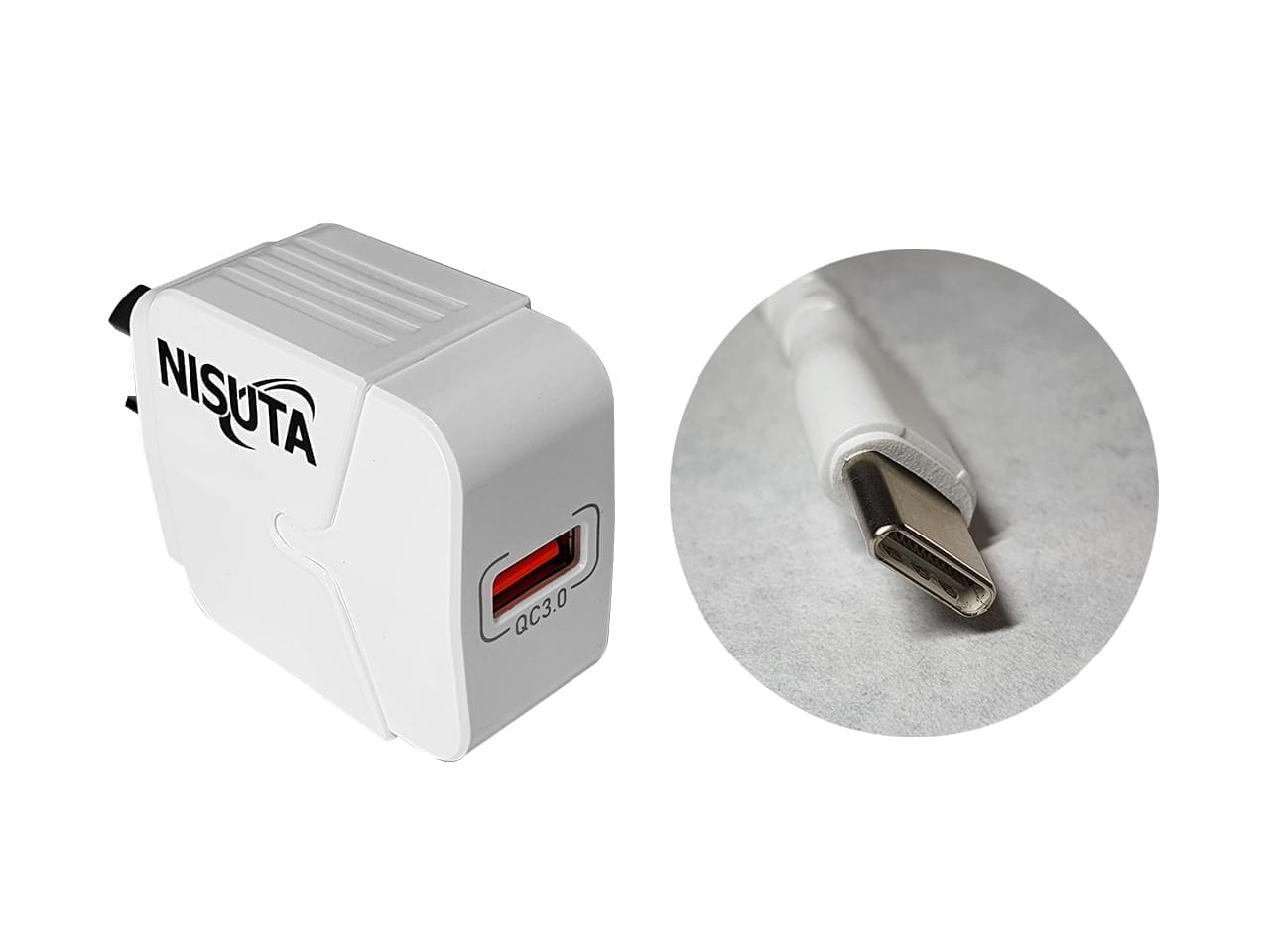 CARGADOR DE CELULAR NISUTA 1 PUERTO USB-C NSFU53UQC