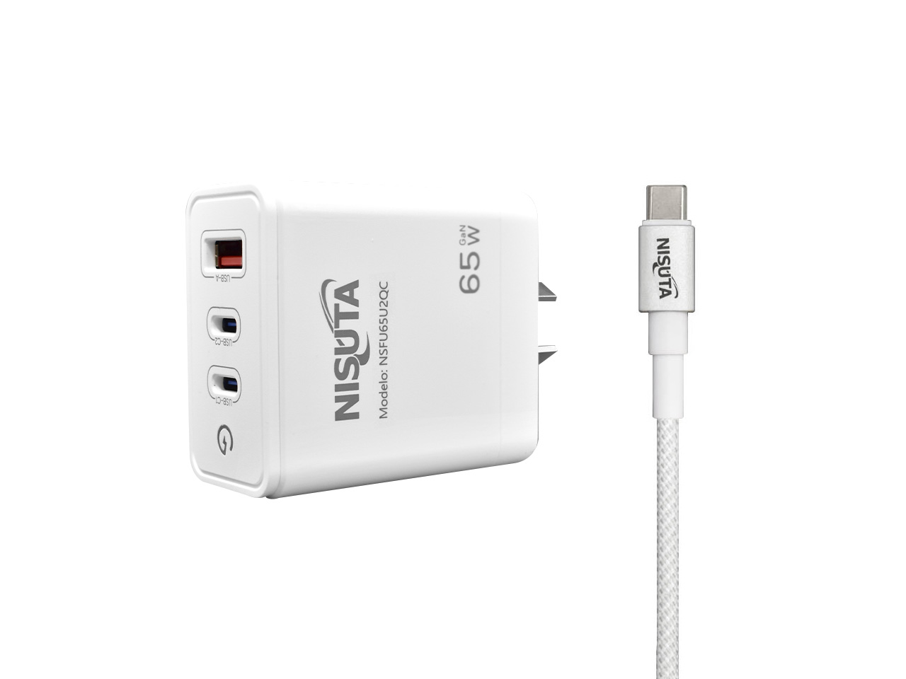 CARGADOR DE CELULAR O NOTEBOOK NISUTA 65W