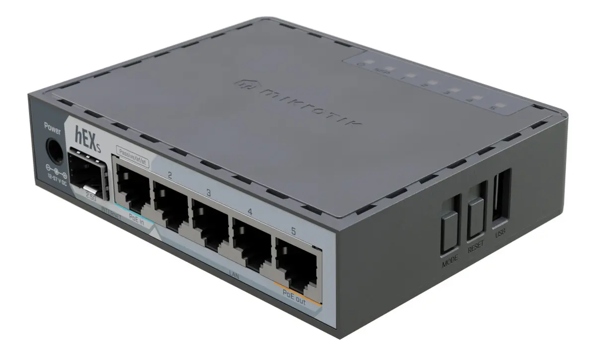ROUTER MIKROTIK 760iGS HEX-S 5P GB+USB POE SFP