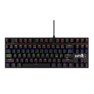 Teclado Gamer Raptor Fireclaw M87 Mecanico Retroiluminado Switch Red Outemu (2146)