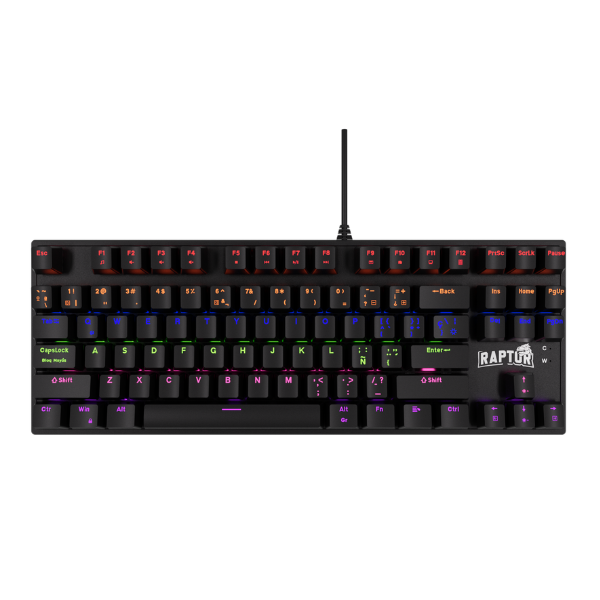 Teclado Gamer Raptor Fireclaw M87 Mecanico Retroiluminado Switch Red Outemu (2146)
