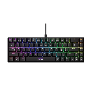 Teclado Gamer Raptor Fireclaw M68 Mecanico Retroiluminado Switch Red Outemu (7374)