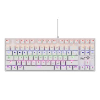 Teclado Gamer Raptor Fireclaw M87 Mecanico Retroiluminado Switch Red Outemu White (7855)