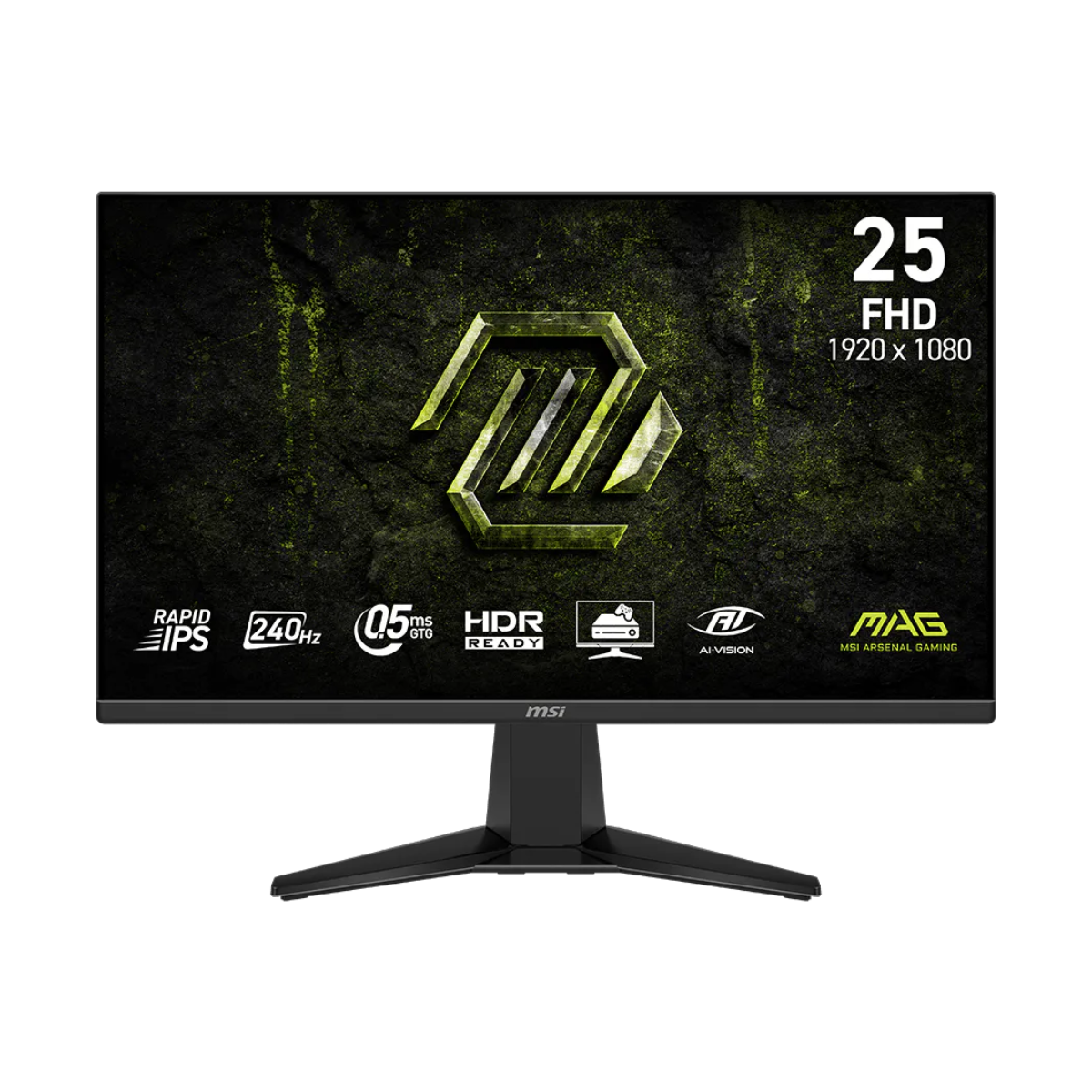 Monitor Gamer MSI 25" MAG 255F FHD Rapid IPS 240Hz 0.5ms Flat 2xHDMI + 1xDP (II) (5052)