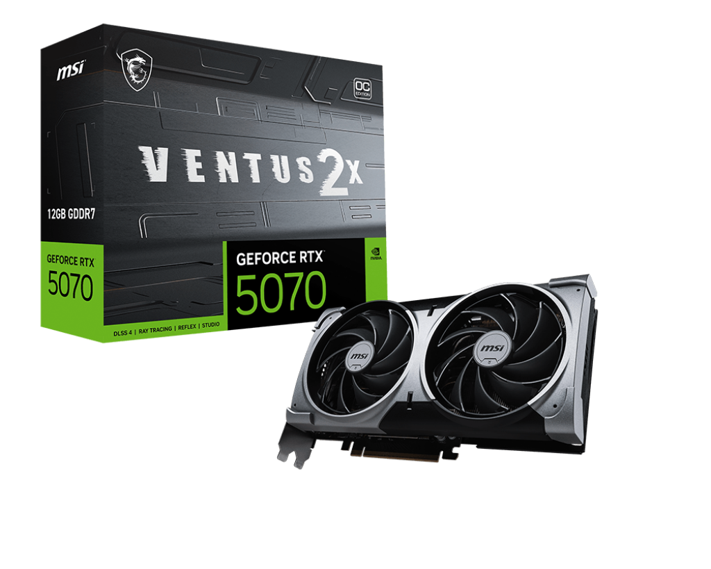 VGA MSI GeForce RTX 5070 12G VENTUS 2X OC BLACK