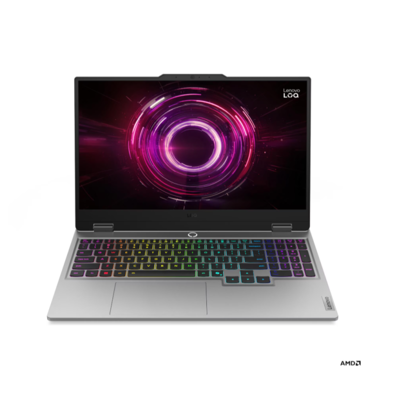 Notebook Lenovo LOQ 15AHP10 15.6" FHD 144HZ AMD R7 250 IA 16GB 5600MHZ +Slot Libre DDR5 512GB NVME RTX5050 8GB GDDR7 sin SO (